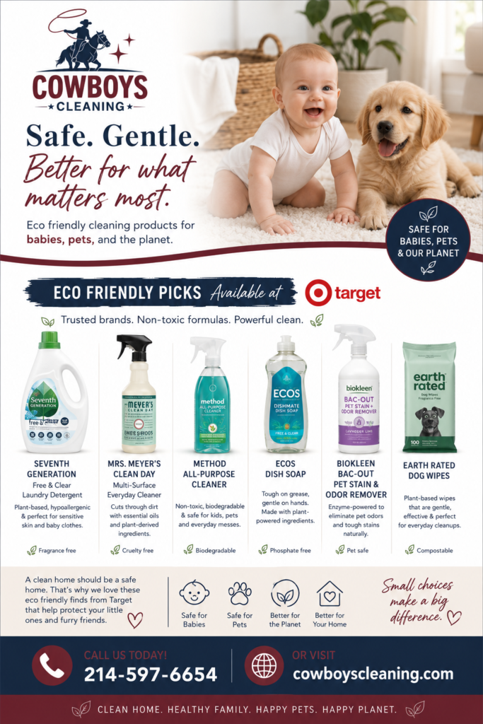COWBOYS FLYER eco friendly cleaning products for babies and pets