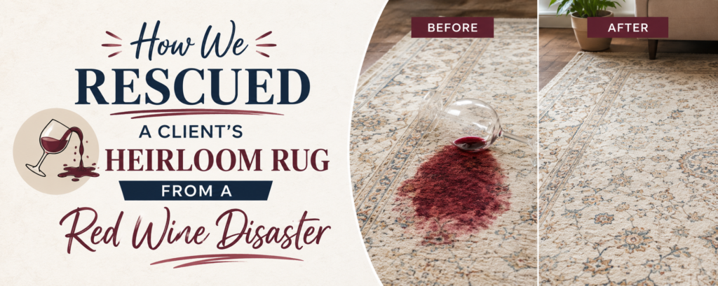 How We Saved an Heirloom Rug from a Red Wine Spill