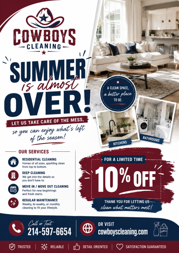 COWBOYS FLYER summer is almost over 10 off