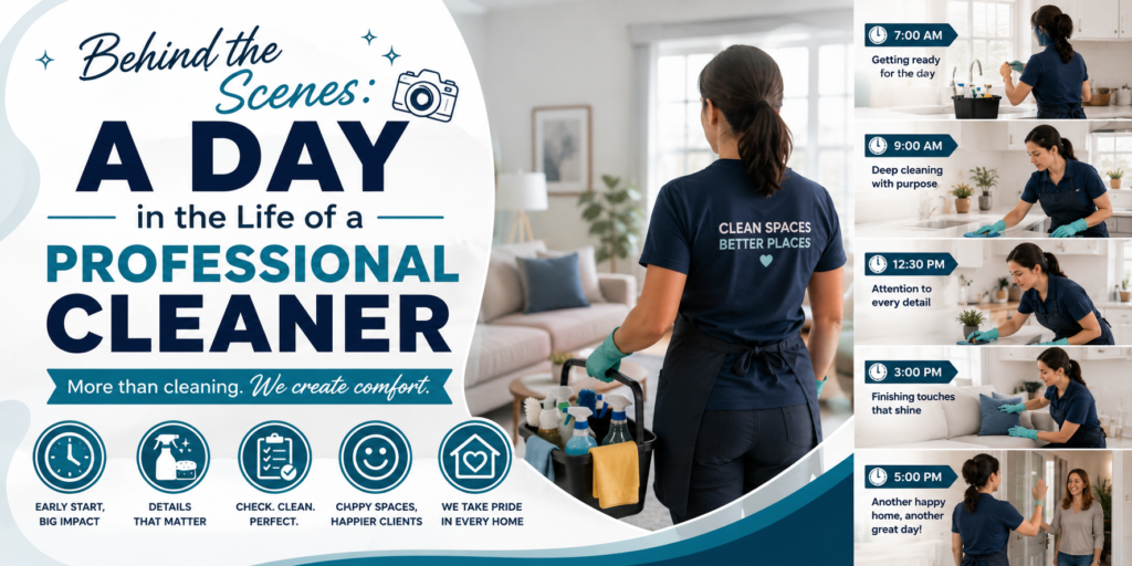 Behind the Scenes: A Day in the Life of a Professional Cleaner