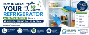 How to Clean Your Refrigerator in 10 Minutes | House Cleaning Dallas TX